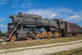 Steam engine locomotive cl L originally O, produced in 4199 units by Kolomna 1945-1955, displayed at the AvtoVAZ Technical Museum