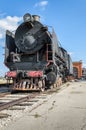 Steam engine locomotive ER type Eh2 builded at Voroshilovgrad, Brjanksk, 305 units 1934-1936, displayed at the AvtoVAZ Technical M Royalty Free Stock Photo