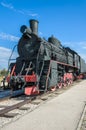 Steam engine locomotive ER type Eh2 builded at Voroshilovgrad, Brjanksk, 305 units 1934-1936, displayed at the AvtoVAZ Technical Royalty Free Stock Photo