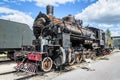 Steam engine locomotive ER type Eh2 builded at Voroshilovgrad Royalty Free Stock Photo