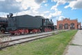 Steam engine locomotive ER type Eh2 builded at Voroshilovgrad Royalty Free Stock Photo