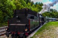 Steam engine old train at Lake Bled