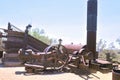 Steam Engine Components Displayed At Goldfield, Arizona