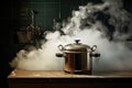 steam escaping from pressure cooker valve
