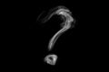 Steam in a form of a question mark Royalty Free Stock Photo