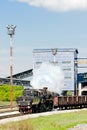 steam freight train in Tuzla region, Bosnia and Hercegovina Royalty Free Stock Photo