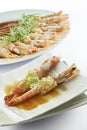 Steam Fresh Prawn Tradition Chinese Cuisine