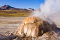 Steam from a geyser in Los Flamencos National Reserve Royalty Free Stock Photo