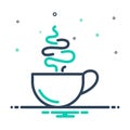 Mix icon for Steam, vapor and drink Royalty Free Stock Photo