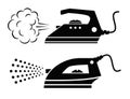 Steam iron vector icon