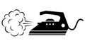 Steam iron vector icon