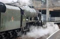 Steam loco 46115 Scots Guardsman Carnforth Royalty Free Stock Photo