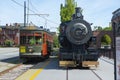 Steam locomotive Boston & Maine in Lowell, MA, USA