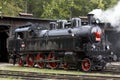 steam locomotive, depot Luzna u Rakovnika, Czech Republic