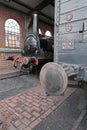 Steam locomotive engine shed at the Bluebell Railway in Sussex, England.