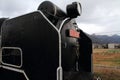 Steam locomotive at Former Taisha station Royalty Free Stock Photo