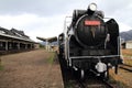 Steam locomotive at Former Taisha station Royalty Free Stock Photo