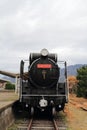 Steam locomotive at Former Taisha station Royalty Free Stock Photo