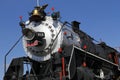 Old train with a steam locomotive in apizaco, tlaxcala, mexico I