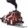Steam Locomotive icons Logo for mobile concept and web apps.