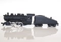 Steam locomotive model train / Isolated white Royalty Free Stock Photo