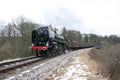 Steam locomotive number 70013 Oliver Cromwell at Mytholmes on th
