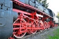 Steam locomotive at platform Royalty Free Stock Photo