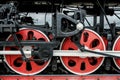 Steam locomotive with red wheels Royalty Free Stock Photo