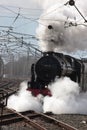 Steam locomotive 46115 Scots Guardsman, Carnforth Royalty Free Stock Photo