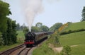 Steam locomotive Scots Guardsman near Borwick.