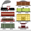 Steam Locomotive Train Set Royalty Free Stock Photo