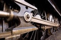 Steam locomotive wheels Royalty Free Stock Photo