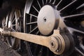 Steam locomotive wheels Royalty Free Stock Photo