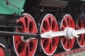 Steam locomotives, close up of wheels