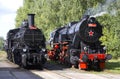 steam locomotives & x28;555.301+434.1001& x29;, depot Luzna u Rakovnika, C