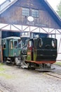 steam locomotives, Museum of Kysuce village, Vychylovka, Slovaki Royalty Free Stock Photo