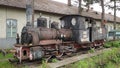 Steam locomotives museum in Sibiu, Romania - retro rail ways trains and locomotives Royalty Free Stock Photo