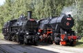 steam locomotives & x28;555.301+434.1001& x29;, depot Luzna u Rakovnika, C