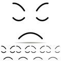 Steam, from, nose, face different shapes icon. Simple thin line, outline vector of emotion icons for UI and UX, website or mobile