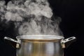 Steam over cooking pot