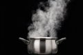 Steam over cooking pot