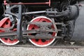 A steam-powered train, also known as a steam engine train, Royalty Free Stock Photo