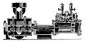 Steam pump direct action, M.Tangye, vintage engraving