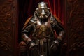 Steam punk soldier character wearing vintage outfit. Generative AI