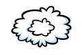 Steam ring in comic style. Round cloud of vapour or smoke for cigar, cigarette or quick motion. Vector illustration