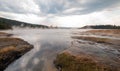 Steam rising off Hot Lake in the Lower Geyser Basin in Yellowstone National Park in Wyoming USA Royalty Free Stock Photo