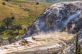 Steam rising off a hot spring at Yellowstone National Park Royalty Free Stock Photo