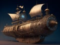 The Steam Serpent steampunk spaceship