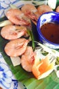 Steam shrimp with sauce