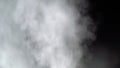 Steam, smoke, mist or fog. Vapor stream generator. Humidifier white air blowing.